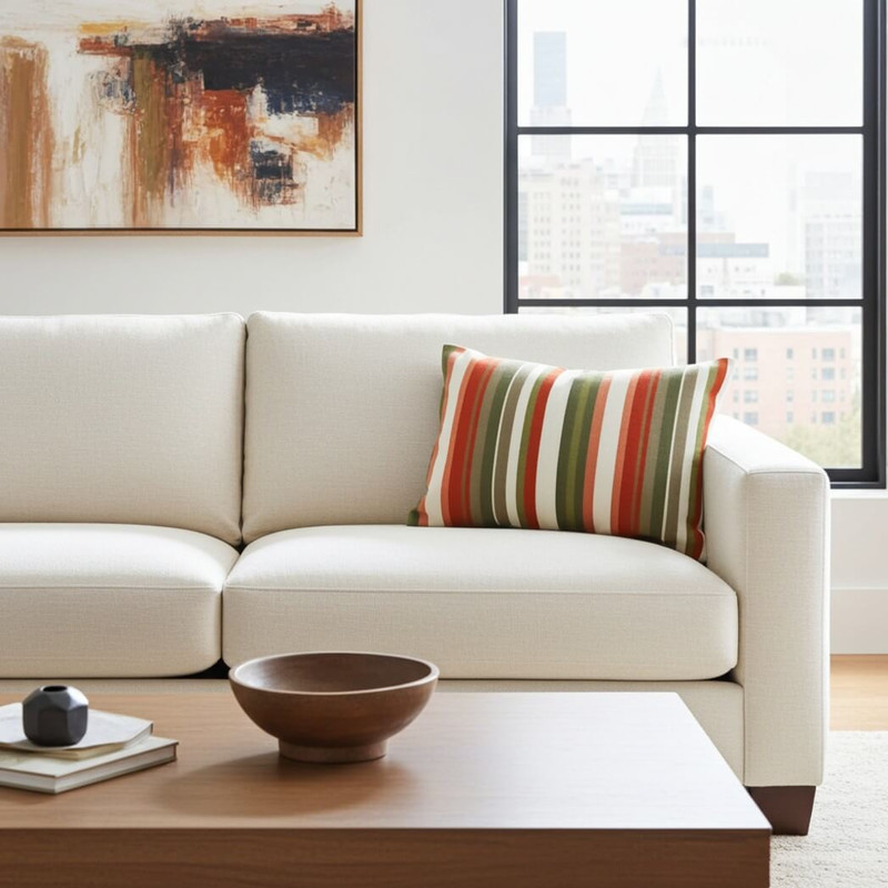 A&B Home 14x20" Embroidered Striped Throw Pillow