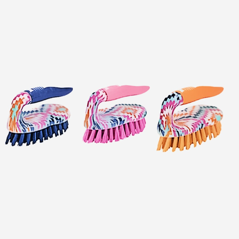 Boston Warehouse Sparkling Goddess Aztec design Scrub Brush