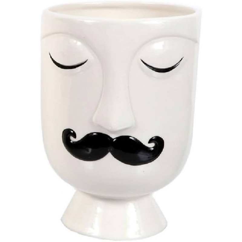 DEI Face Vase, Mustache, Large