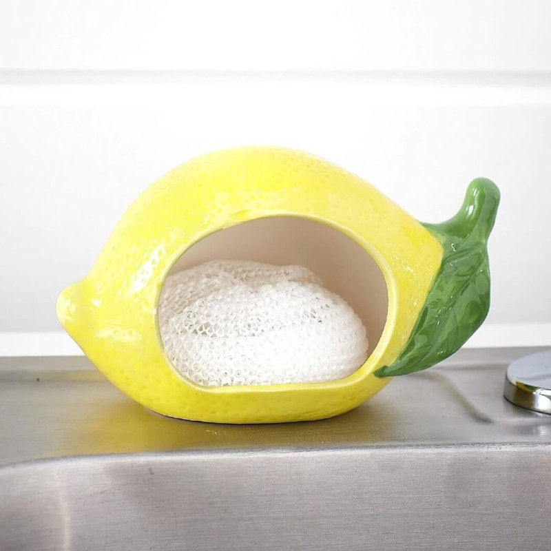 Home Essentials Lemon Scrubby Holder with Scrubby Home Essentials Lemon Scrubby Holder with Scrubby