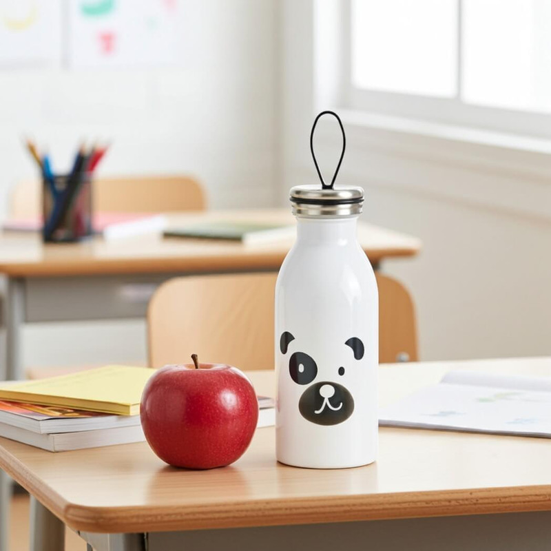 Cantini Kidz 12 Oz. Stainless Steel Bottle with Silicone Handle, Dog Cantini Kidz 12 Oz. Stainless Steel Bottle with Silicone Handle, Dog