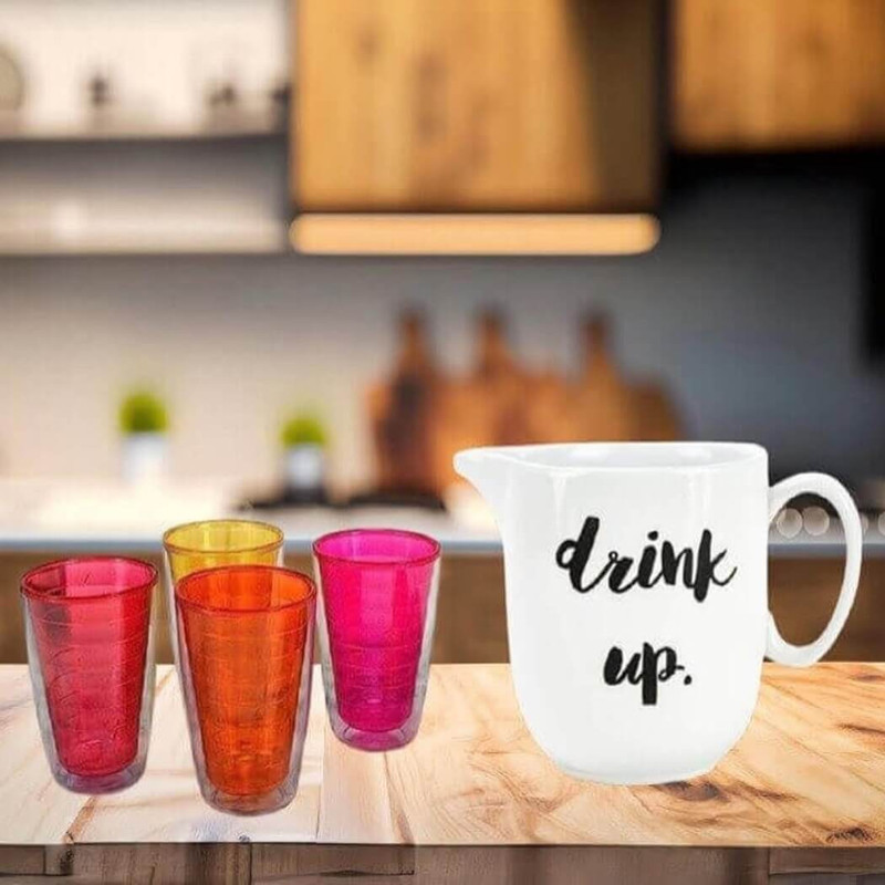 Boston Warehouse 44 Oz Pitcher, Drink Up