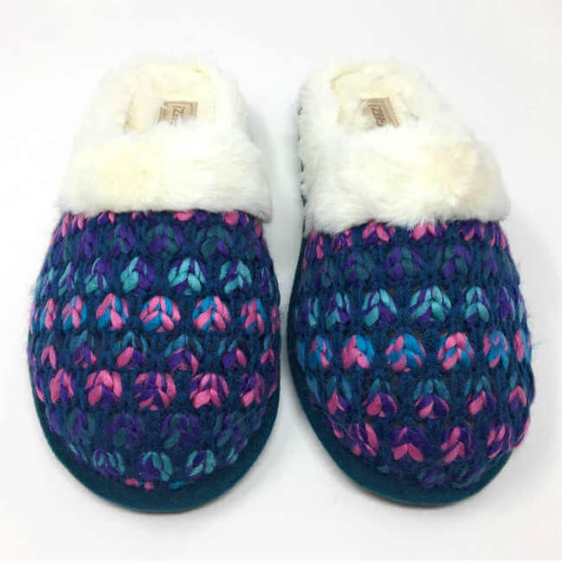 Hard Sole Mermaid Slip-On Women's Slippers, Aqua