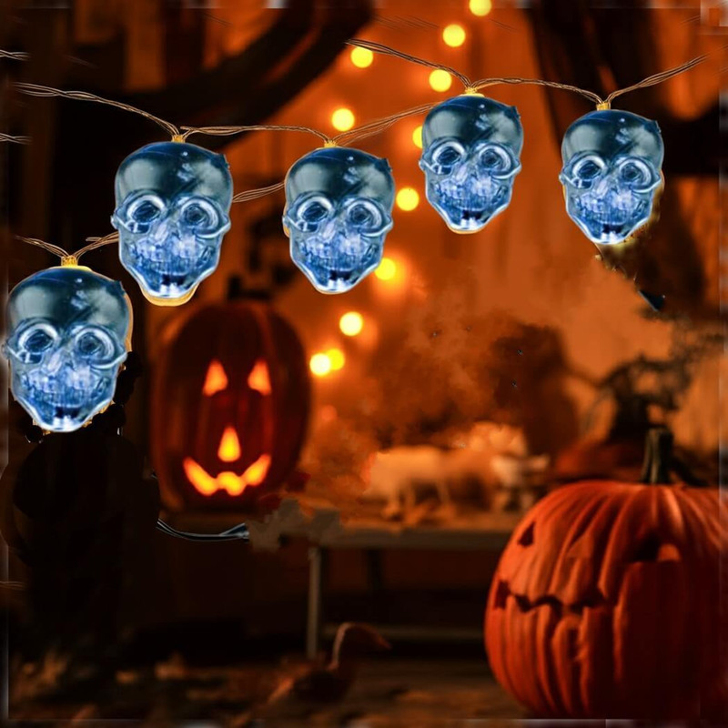 Boston Warehouse Allure LED Skull String Lights, 30 Lights