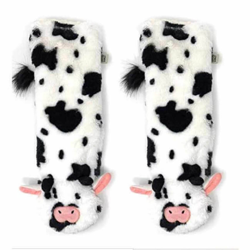 Moo Moo Cow Women's Sherpa Slippers Socks