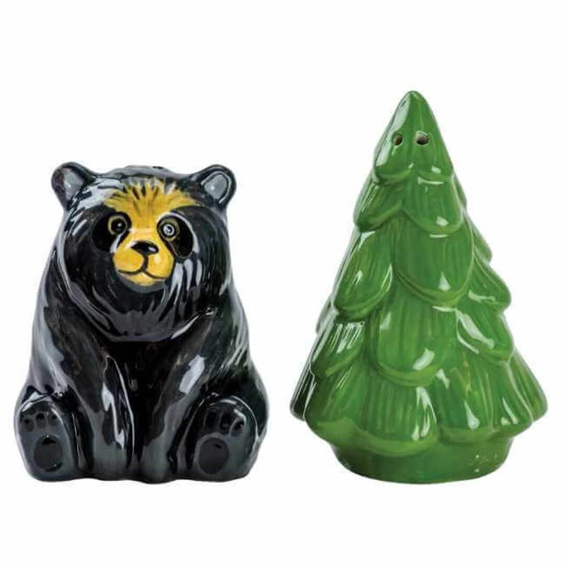 Boston Warehouse Bear & Tree Salt and Pepper Shakers