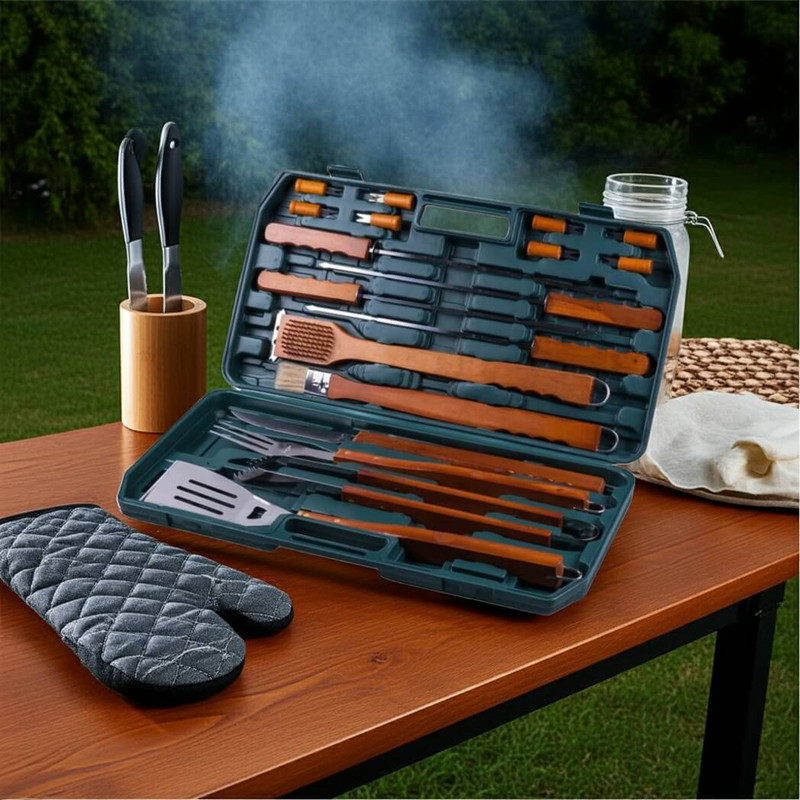 Picnic Time 18-Piece BBQ Set Picnic Time 18-Piece BBQ Set