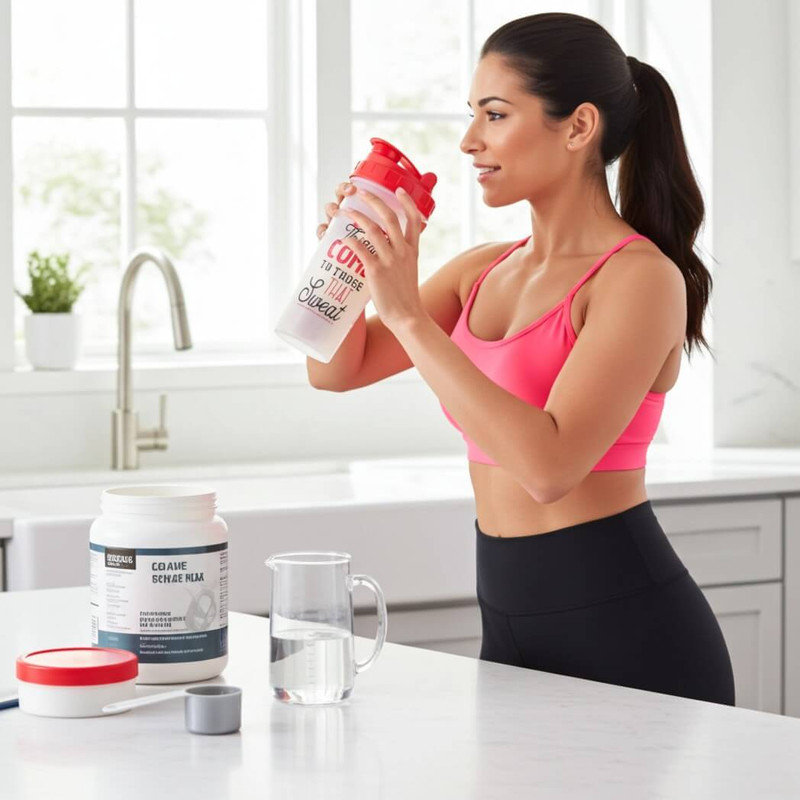 Cantini 26-oz Shaker Bottle with Ball, Good Things Come to Those Who Sweat