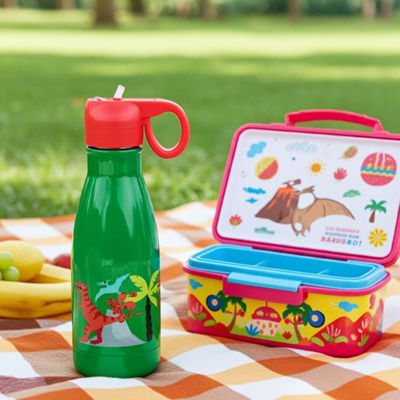 10 Oz. Stainless Steel Sports Kids Water Bottle, Dinosaurs 10 Oz. Stainless Steel Sports Kids Water Bottle, Dinosaurs