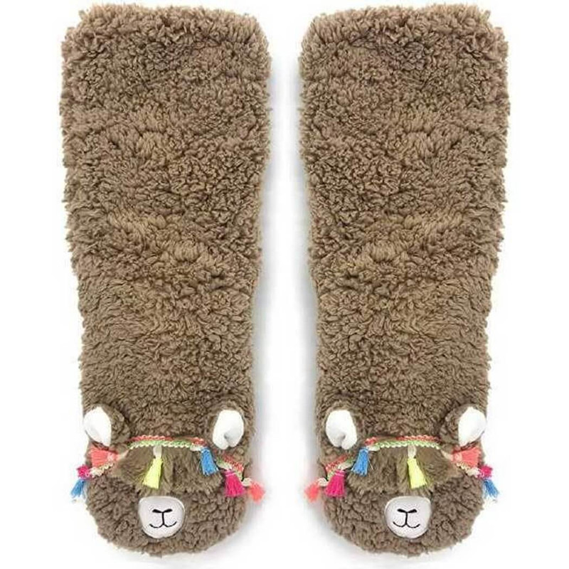 Llama Call You Women's Plush Sherpa Slippers