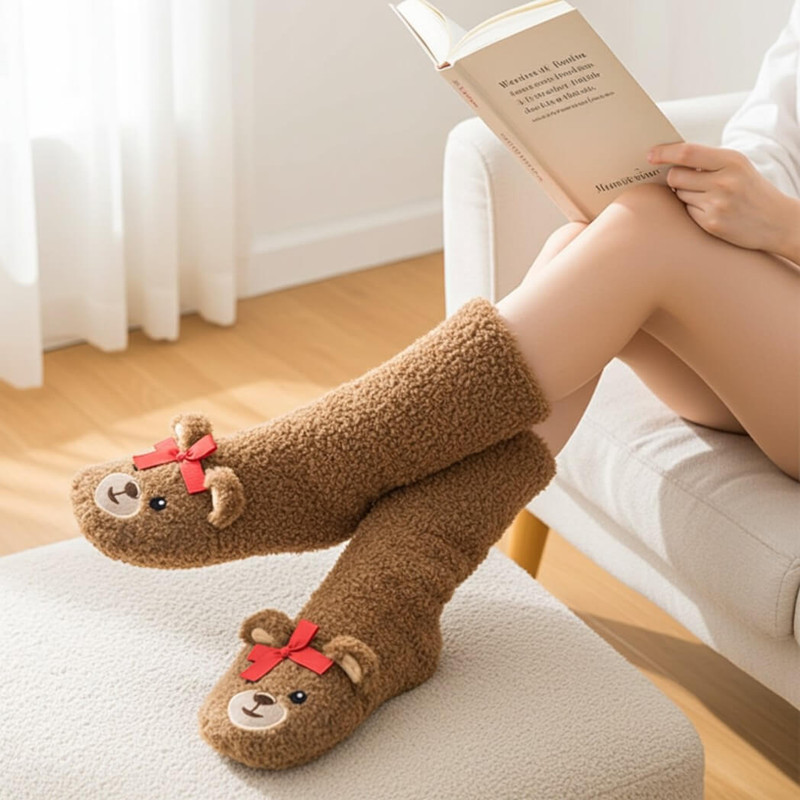 Oooh Yeah Teddy Burr Women's Sherpa Slippers