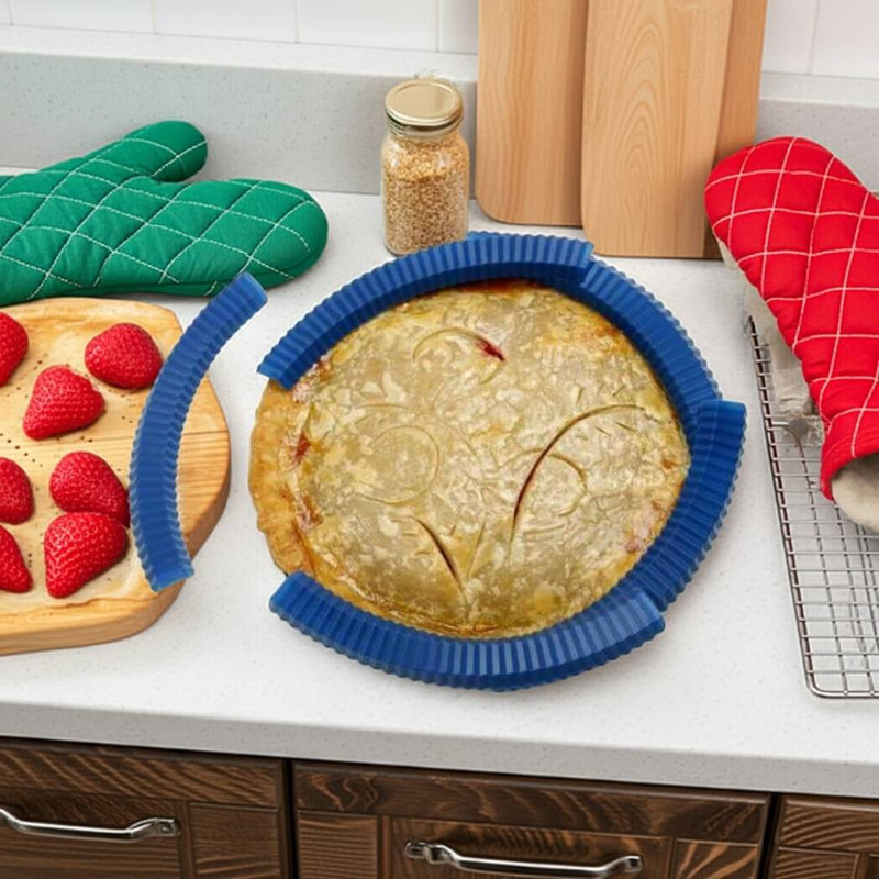 Pie Crust Guard Norpro 5 Piece Silicone Adjustable Pie Crust Shield