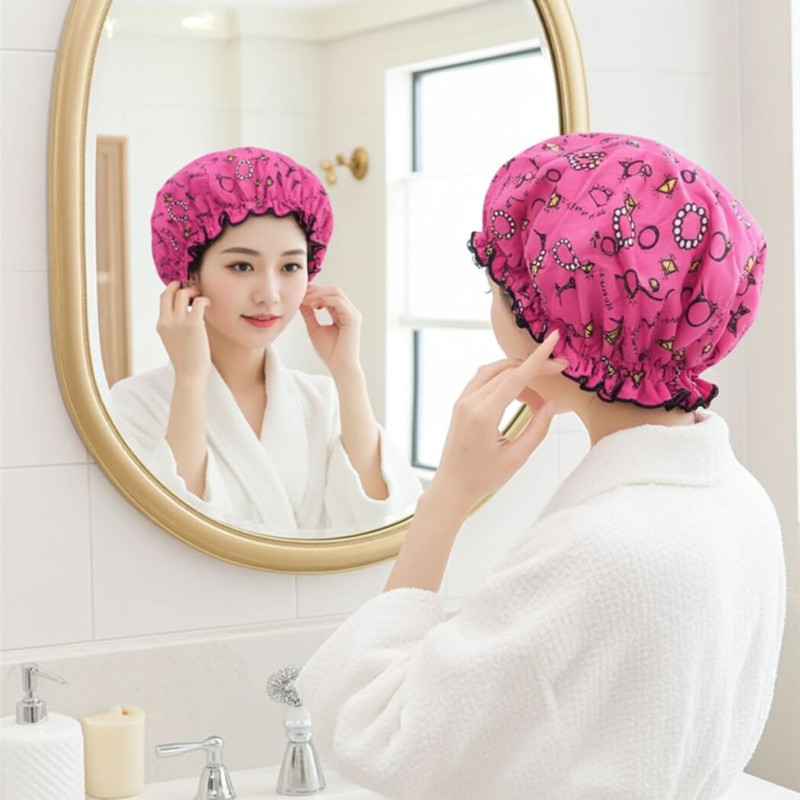 Spa Sister Diamonds Bouffant Shower Cap