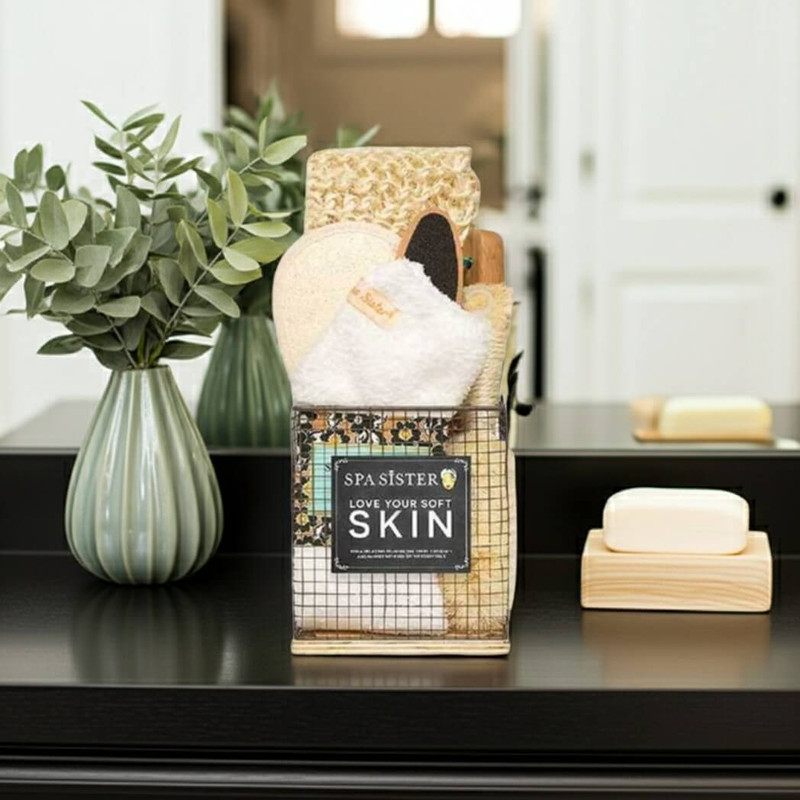 Spa Sister Dry Brush Essentials Gift Basket