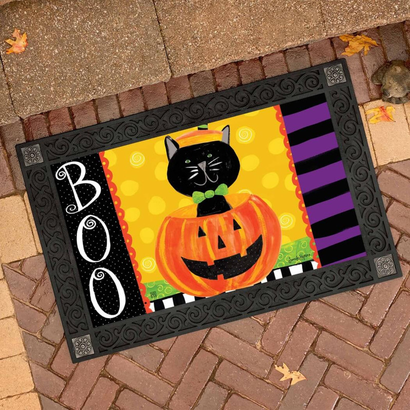 Studio M Boo Kitty Halloween MatMates Doormat