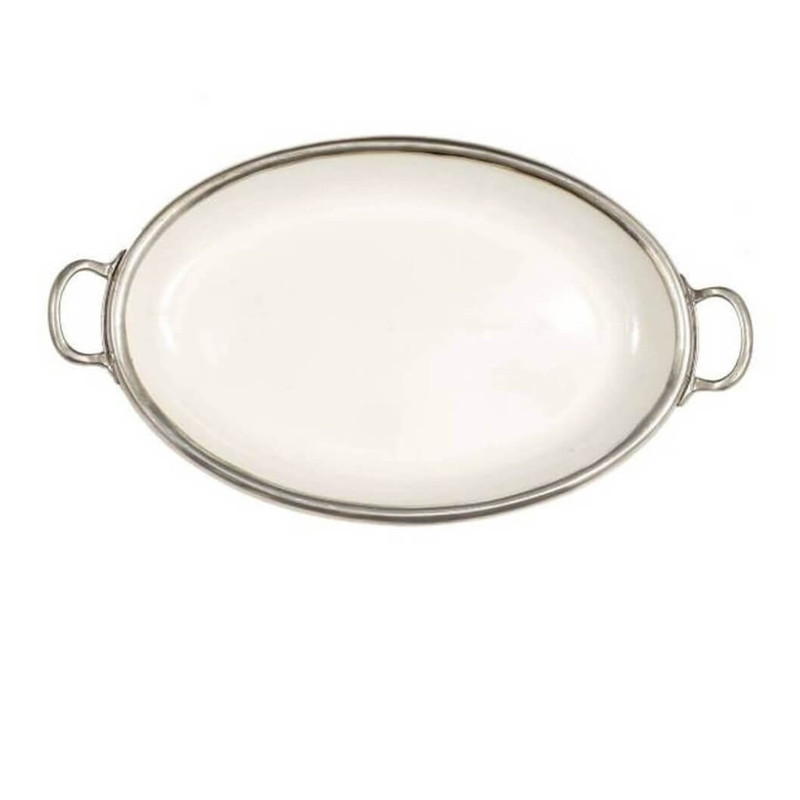 Arte Italica Tuscan Oval Tray with Handles 
