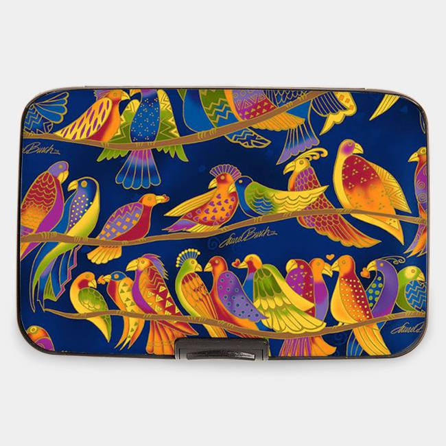 Monarque Armored Wallet, Laurel Burch Songbirds