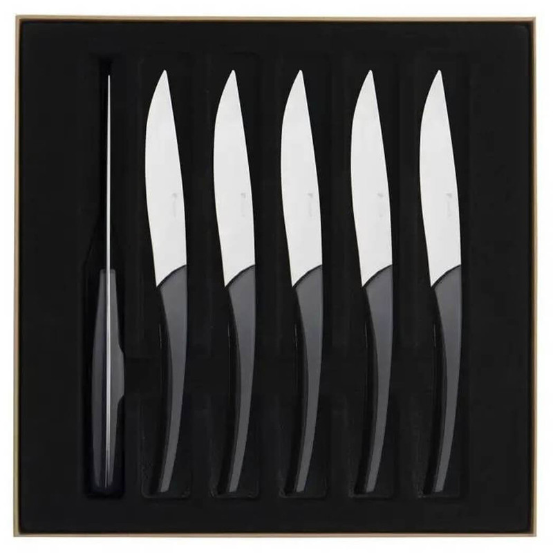 Degrenne Paris Quartz Carbone Steak Knives, Set of 6