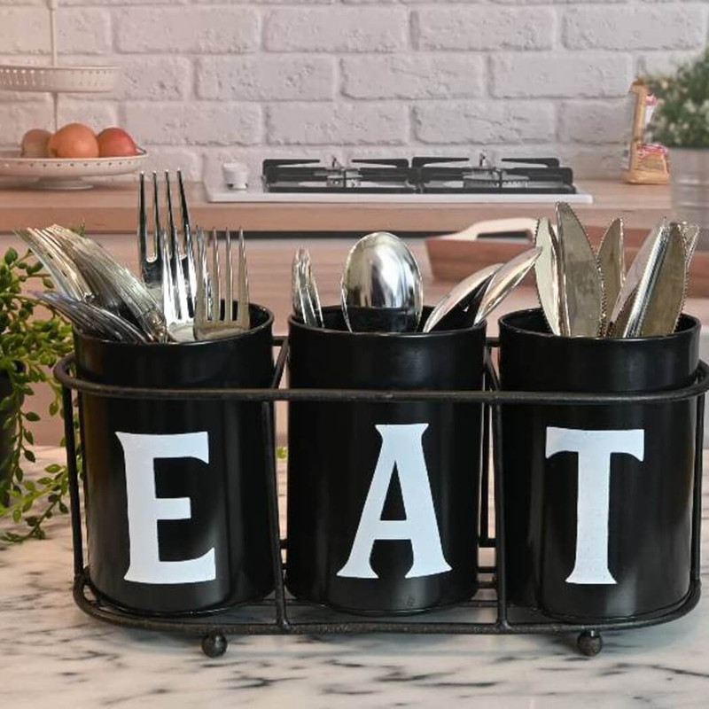Prep & Savor Flatware Caddy, Eat Prep & Savor Flatware Caddy, Eat