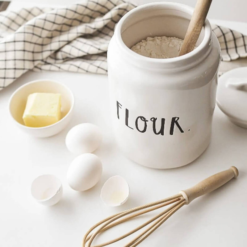 Rae Dunn Stem Print Flour Canister Rae Dunn Stem Print Flour Canister