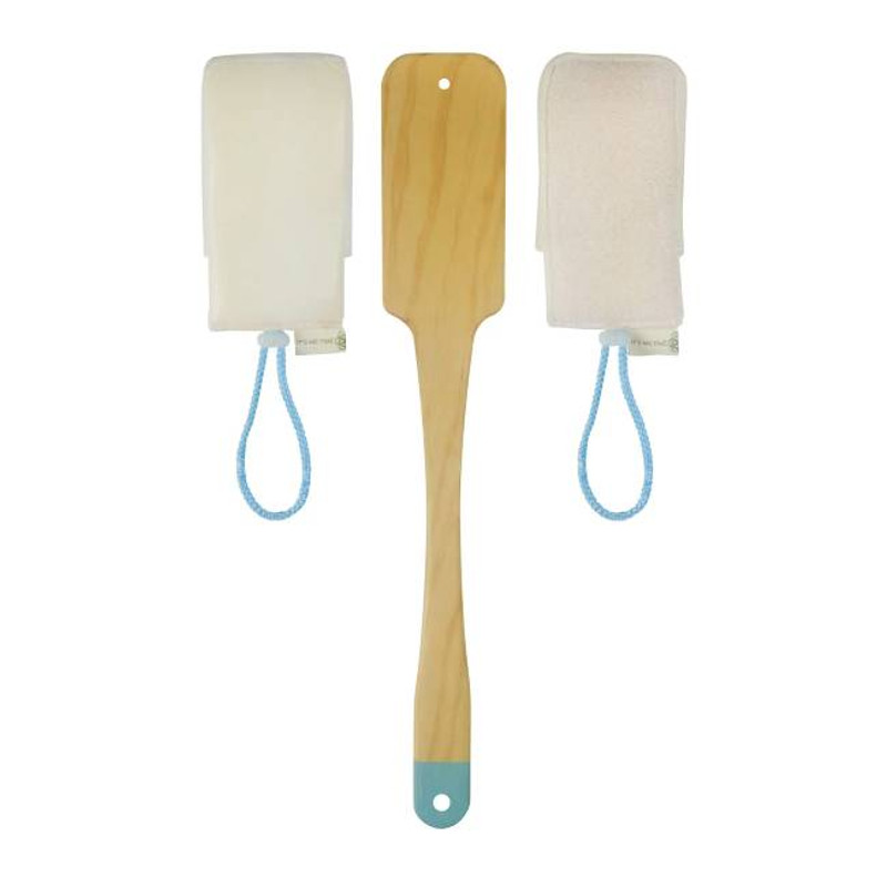 Daily Concepts Body Kit, Body Scrubber & Applicator with Wooden Handle