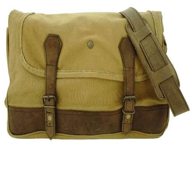 Vintage Addiction Tuscany Green Canvas Unisex Crossbody/Messenger Bag