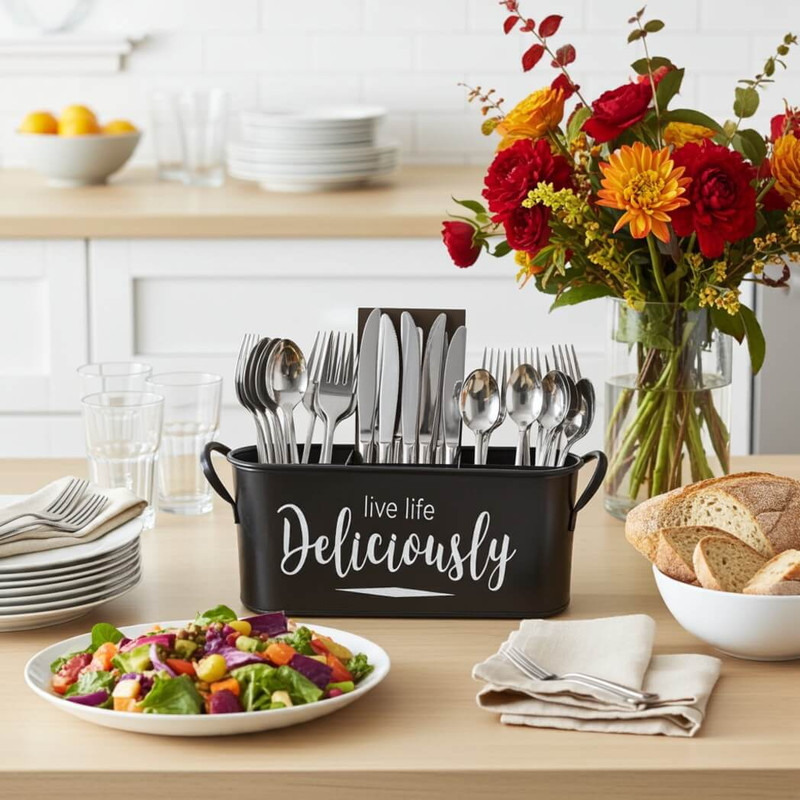 Boston Warehouse Flatware Caddy, Deliciously Boston Warehouse Flatware Caddy, Deliciously