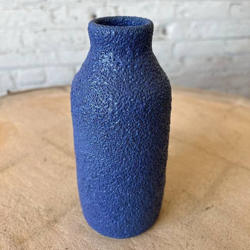 Gina DeSantis Ceramics Very Peri Crater Vase, Tall Bottle 7-Inches Gina DeSantis Ceramics Very Peri Crater Vase, Tall Bottle 7-Inches