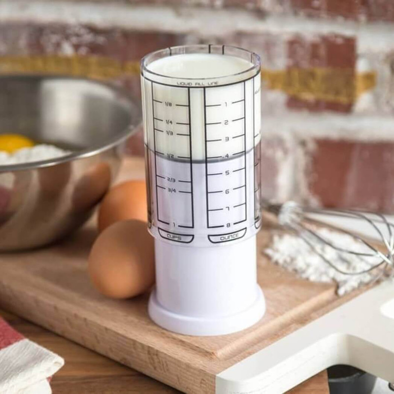 KitchenArt 1 Cup Adjust-A-Cup Measuring Cup, White KitchenArt 1 Cup Adjust-A-Cup Measuring Cup, White