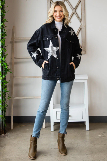 STAR PATCH DENIM JACKET