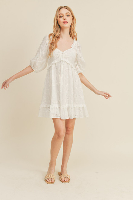 EYELET LACE WITH HALTER