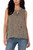SLEEVELESS TIE FRONT TOP W SHIRRED BACK