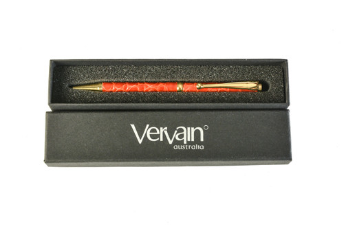 Slim Crocodile Skin Pen - Orange