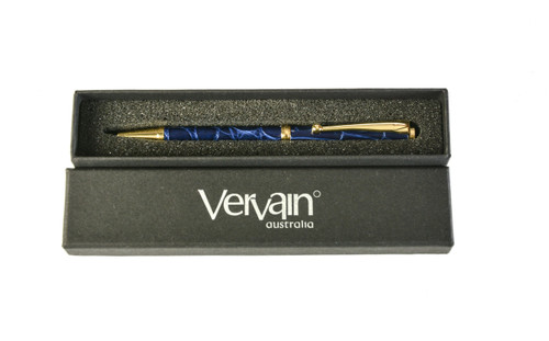 Slim Crocodile Skin Pen - Blue