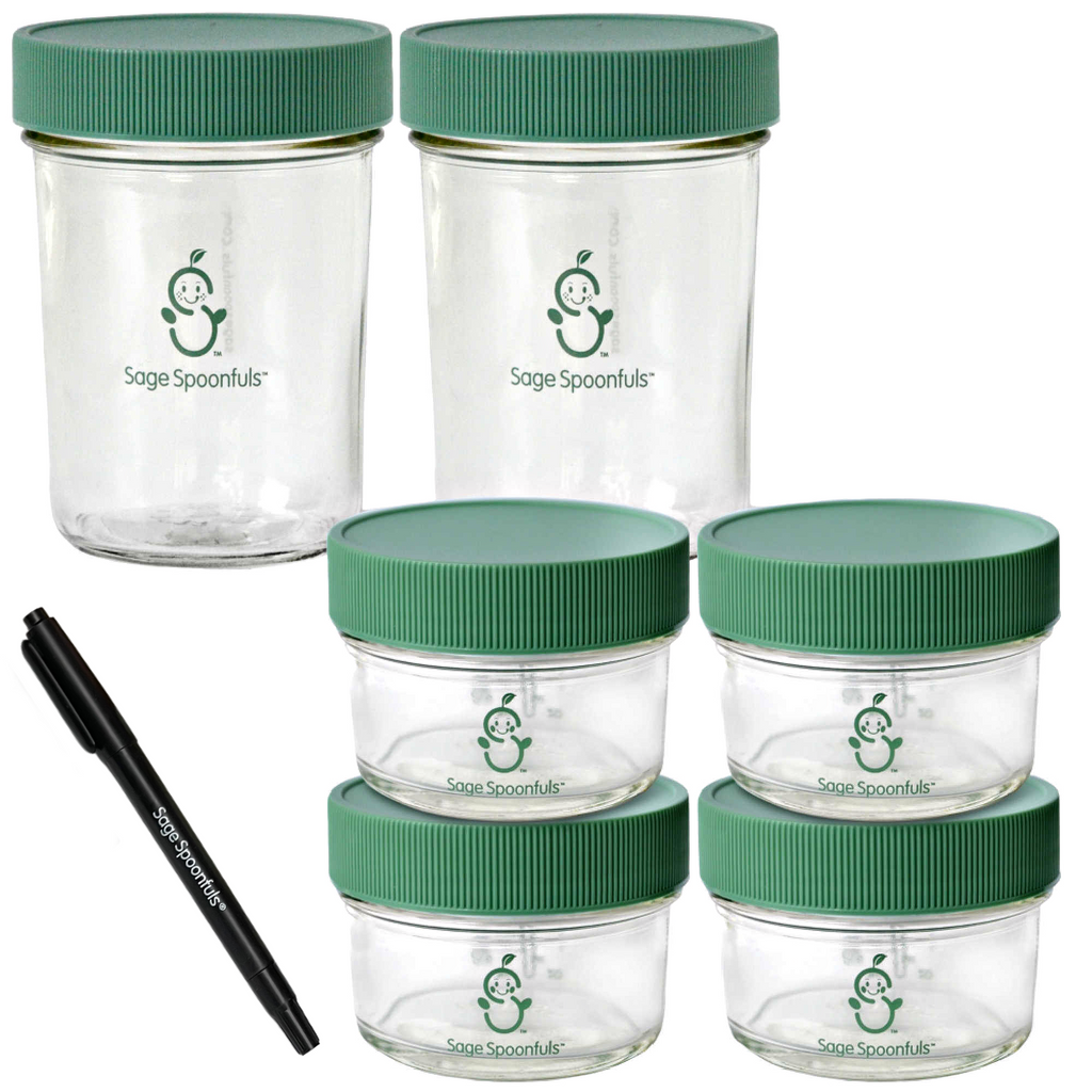 Sage Spoonfuls Tough Glass Combo Set Baby Food Storage Containers