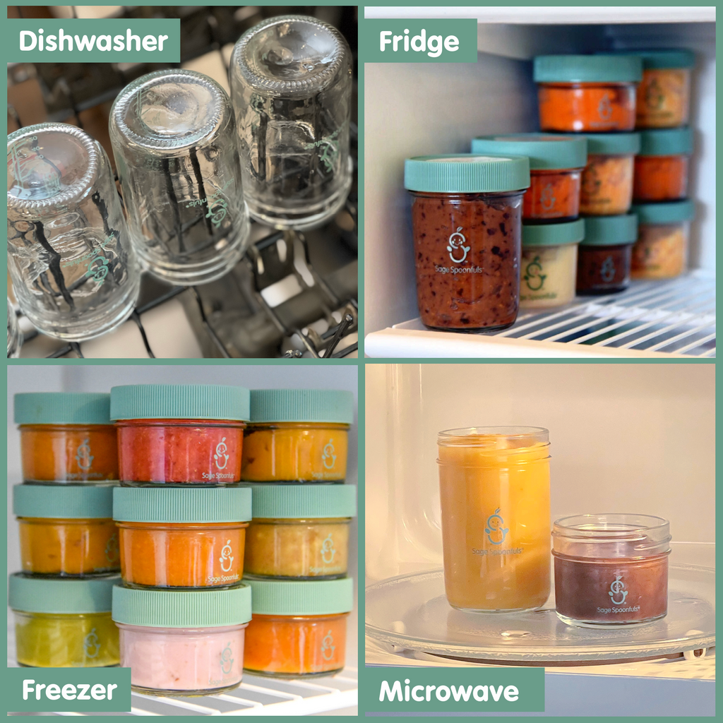 Baby & Kids Fresh Food Prep  Glass Food Storage Jars – Poshinate Kiddos