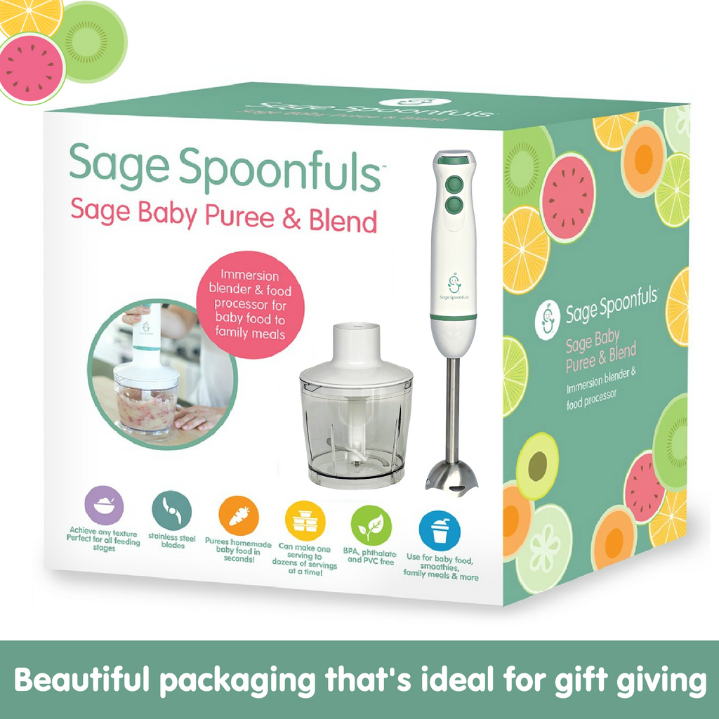 Sage Spoonfuls 2-in-1 Baby Food Maker, Baby Food Processor and Immersion  Blender - White - 3pc