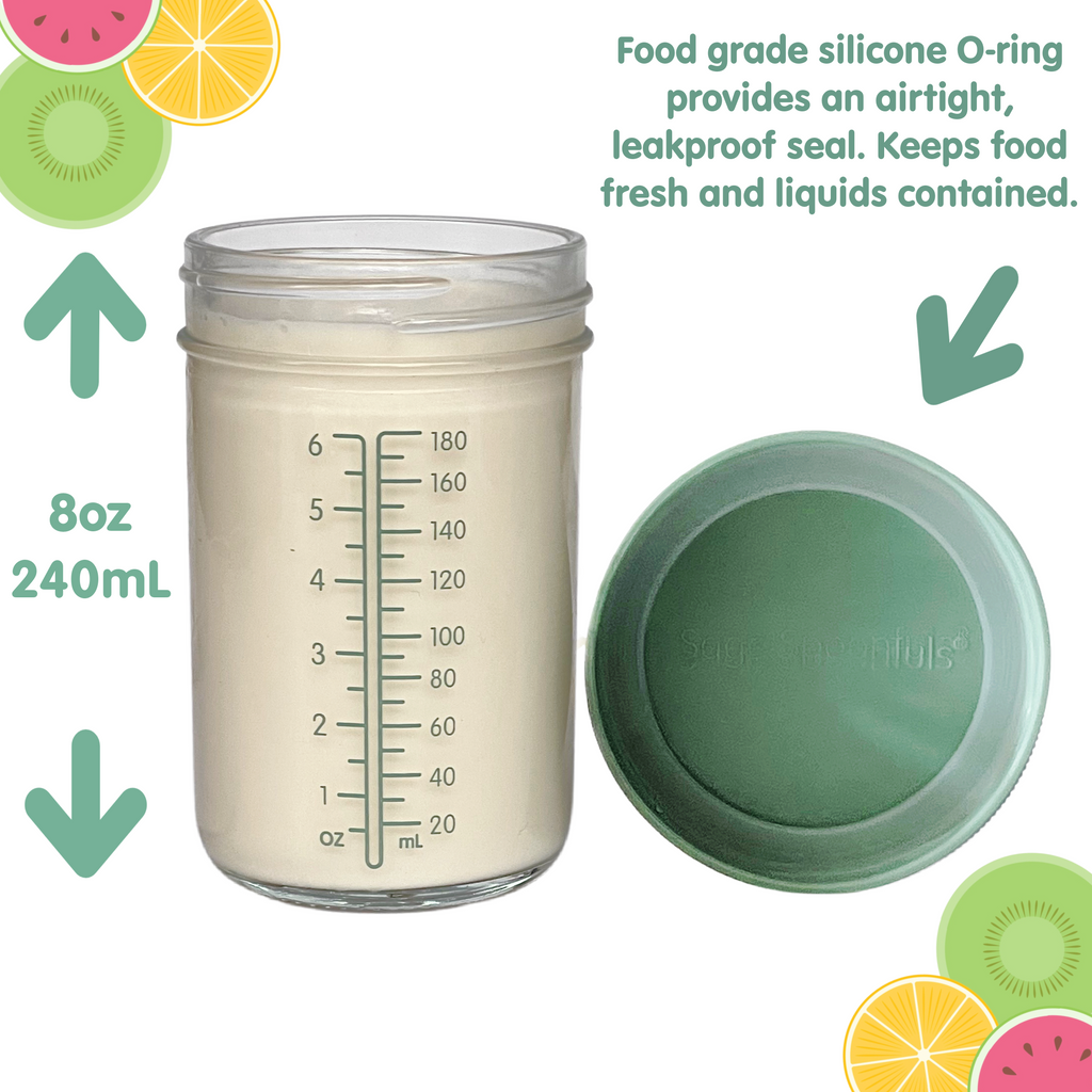 Glass Baby Food Storage Containers Set of 12, Leakproof 4 oz Glass Baby  Food Jars with Lids & Marker, Reusable Small Glass Baby Food Containers for  Infant & Baby, Freezer, Microwave 