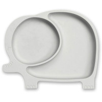 Silicone Suction Toddler Plate, Gray Elephant