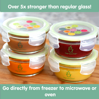 Tough Glass Baby Food Bowl - 4 Pack - 7oz