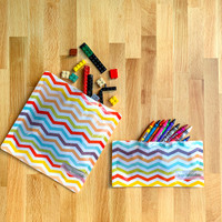 Reusable Snack and Sandwich Bags, Chevron