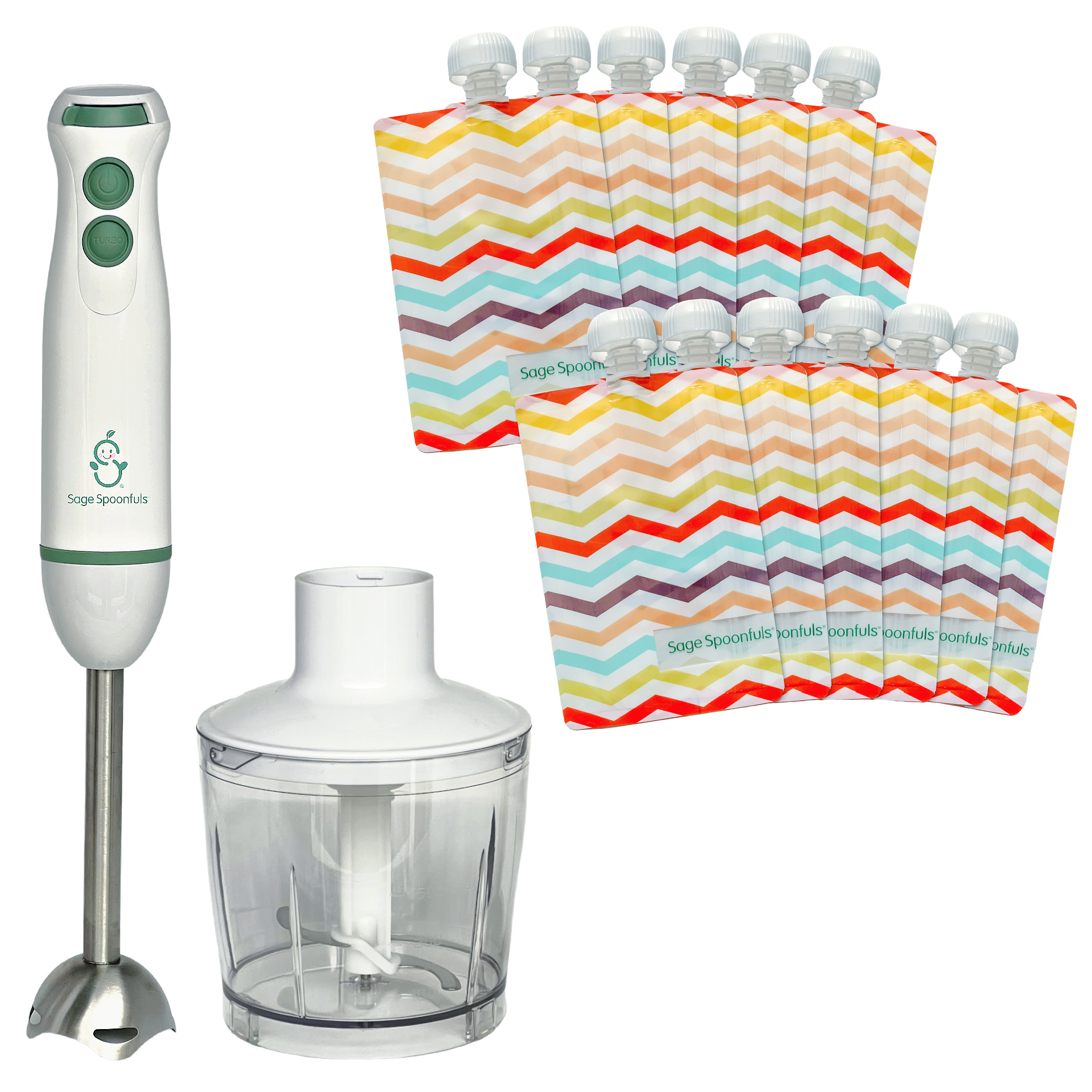 Sage Spoonfuls 2-in-1 Baby Food Maker, Baby Food Processor And Immersion  Blender - White - 3pc : Target