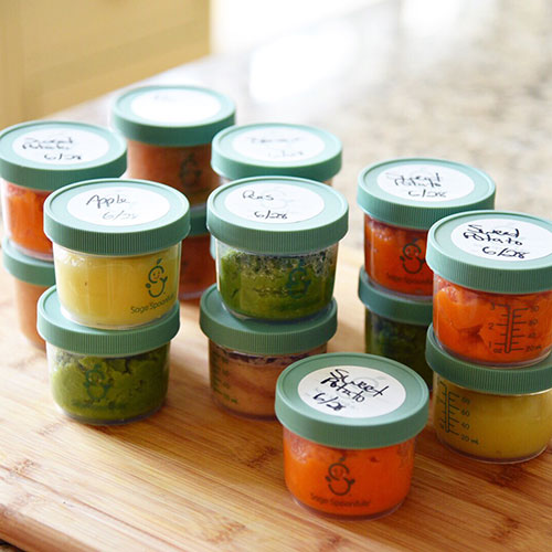 SUPERMAMA Plastic Baby Food Containers 12 Set(2/4/7oz),Stackable Baby Food  Storage Containers with Lids,Baby Food Jars for Snack,Puree,Freezer