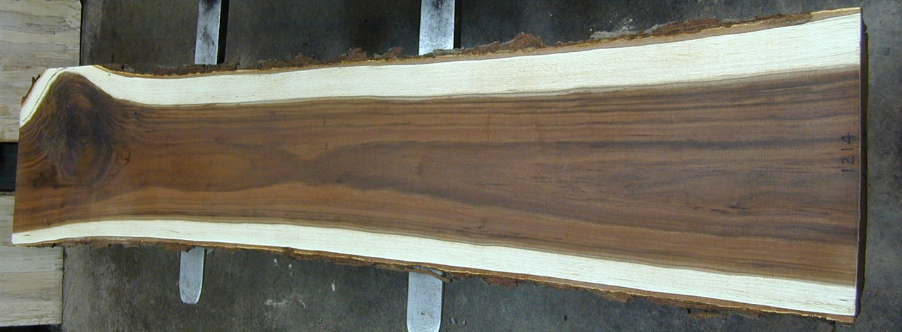 12/4 Walnut Live Edge Bar Top Slab - 1214