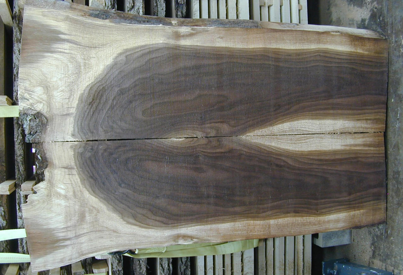 6/4 Bookmatched Walnut Live Edge Slabs - 1282 AB