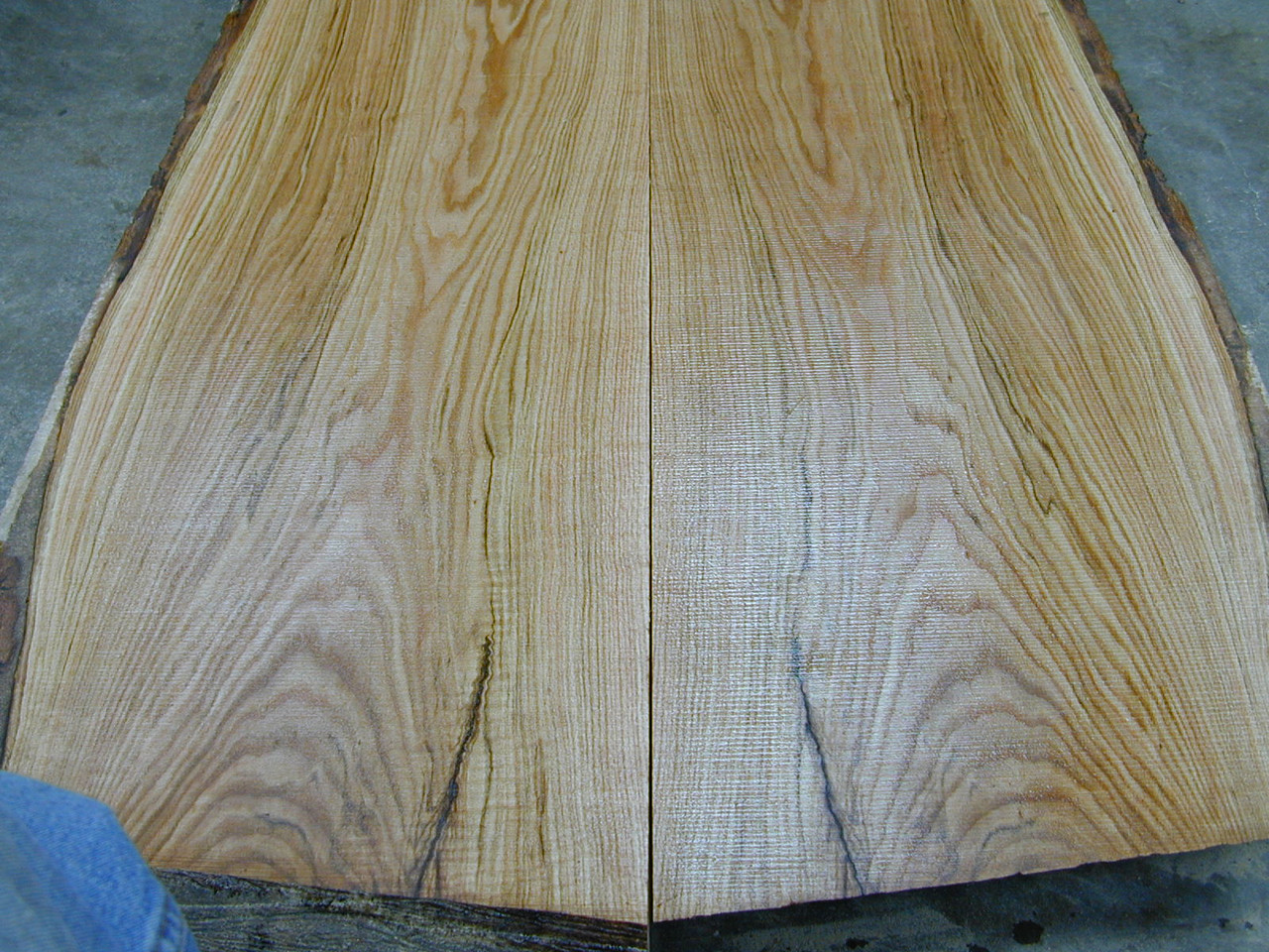 8/4 Bookmatched Red Oak Live Edge Table Top Slabs - 1357 AB