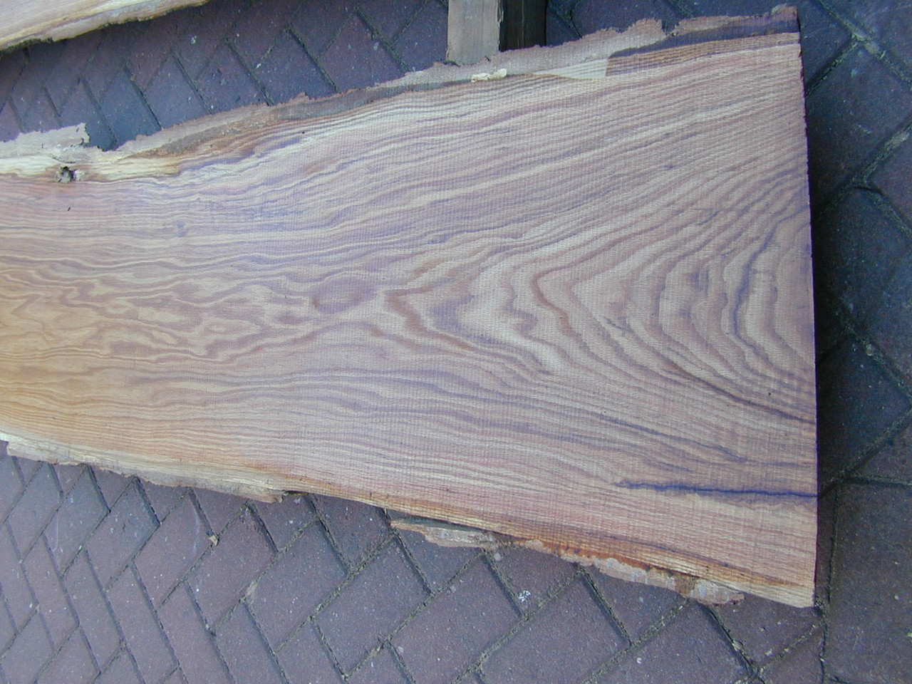 8/4 Red Oak Live Edge Bar Top Slab - 1358