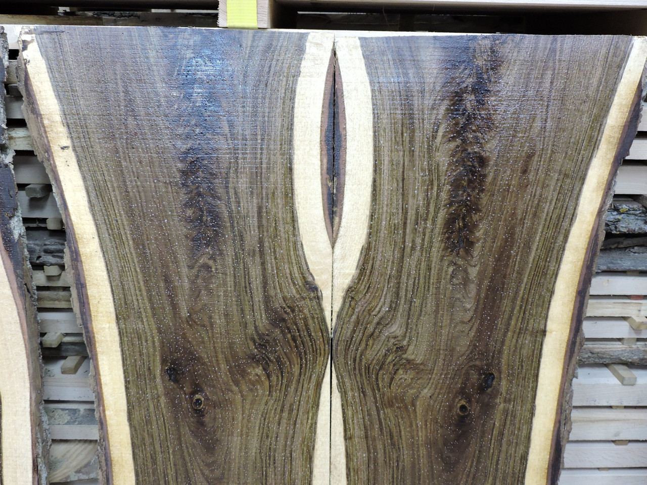 8/4 Crotch Walnut Live Edge Slabs - 1393 AB