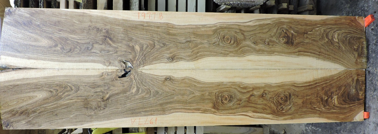 12/4 Bookmatched Live Edge Ash Slab - 1977 AB