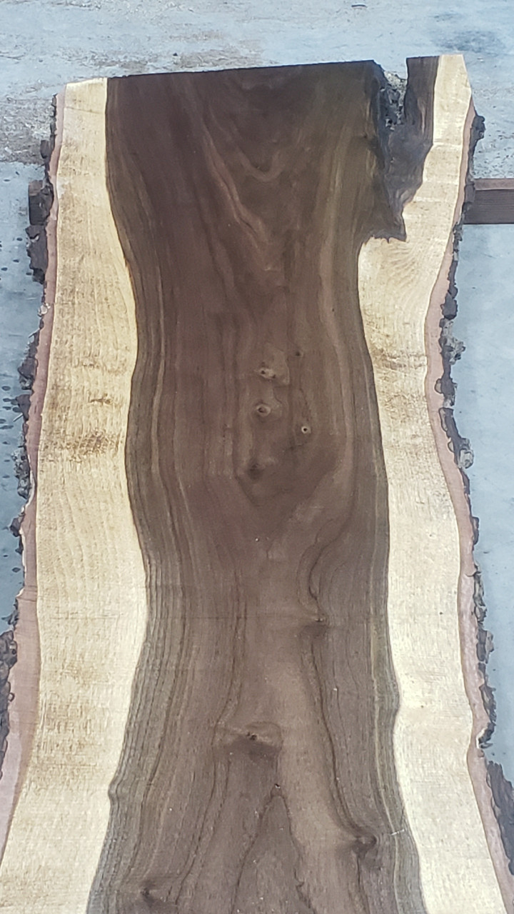 12/4 Walnut Live Edge Slab - 2777